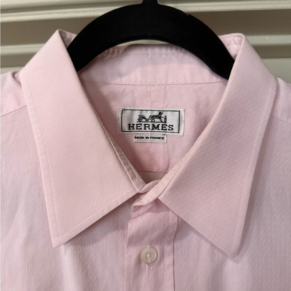Hermes Pink Dress Shirt Elegant Luxury